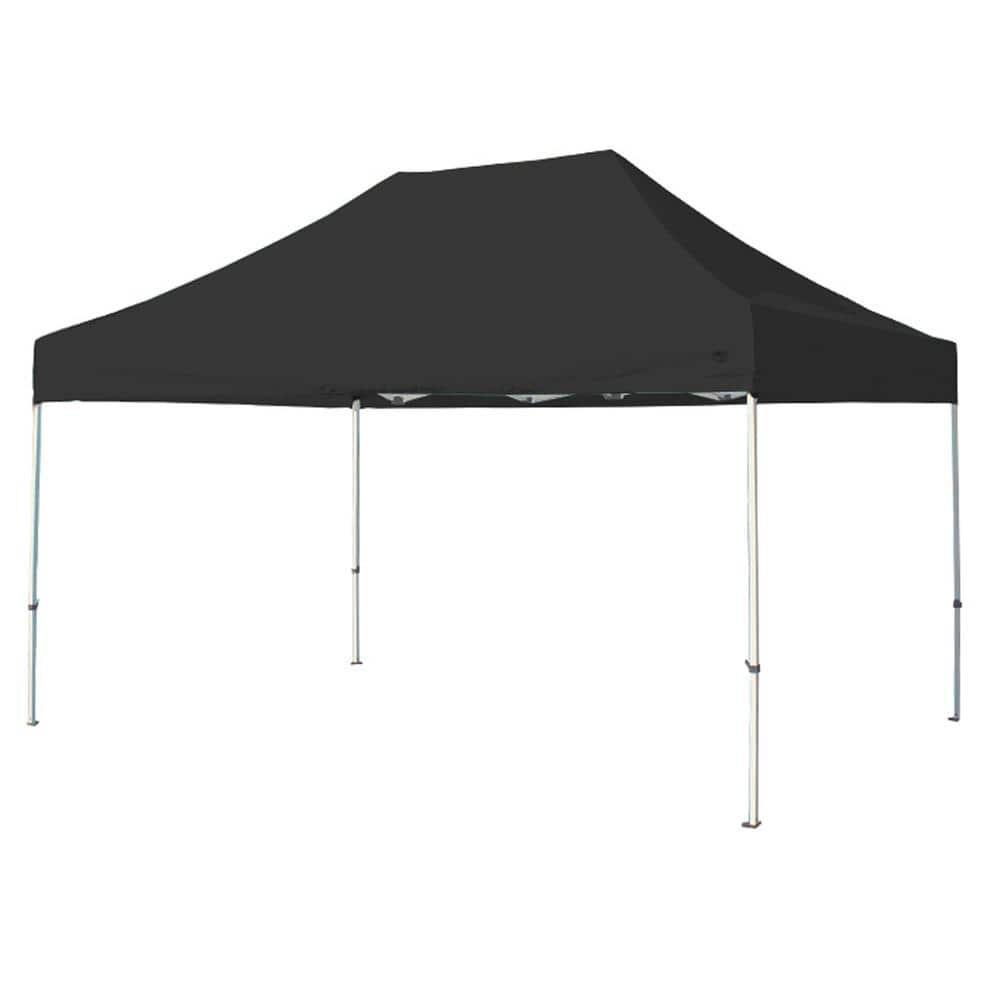 King Canopy White Frame 10x15 Black Pop-Up Tent