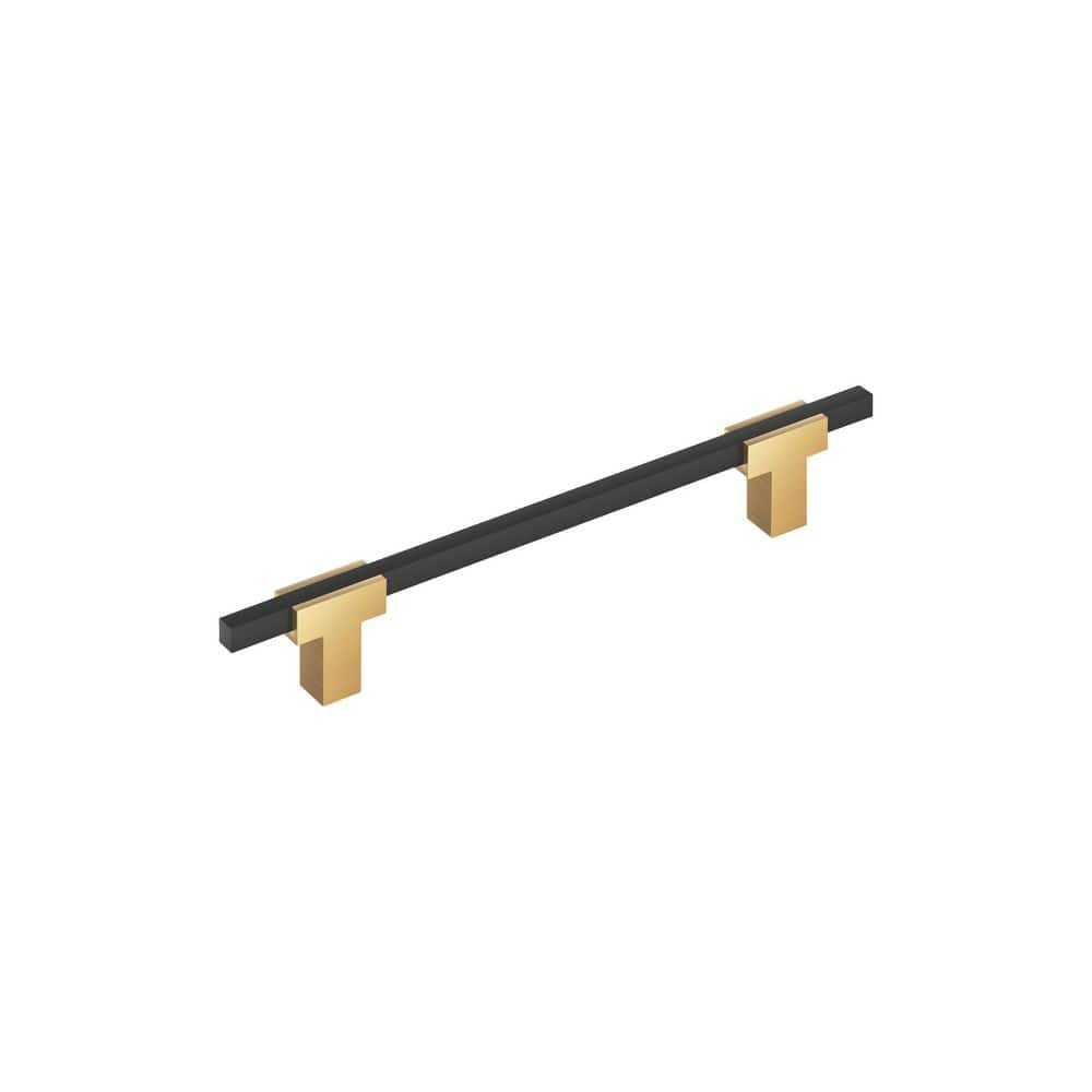 Urbanite 6-5/16 in. (160mm) Center-to-Center Modern Champagne Bronze/Matte Black Bar Cabinet Pull price history on PriceWatchPro