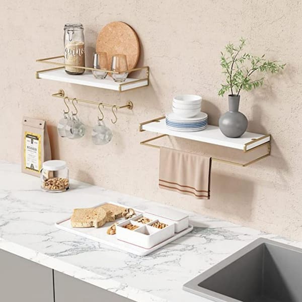 3 Layer Stainless Steel Wall Bathroom Shelves Silver/Gold