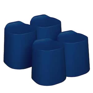 18.5 in. H Naval Blue Backless Plastic 18.5 in. Drift Stool (Set of 4)