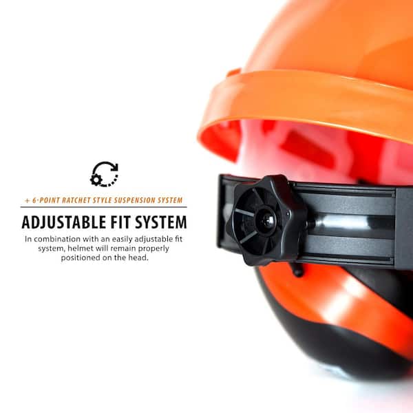 Chainsaw Safety Helmet With Ear Defenders & Face Shield Alm Orange Forestry 