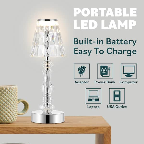 Cordless Floral Battery Operated Table Lamp – Modern Rugs and Decor