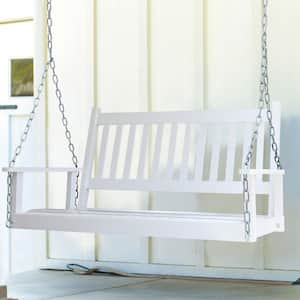 48 inch white porch swing