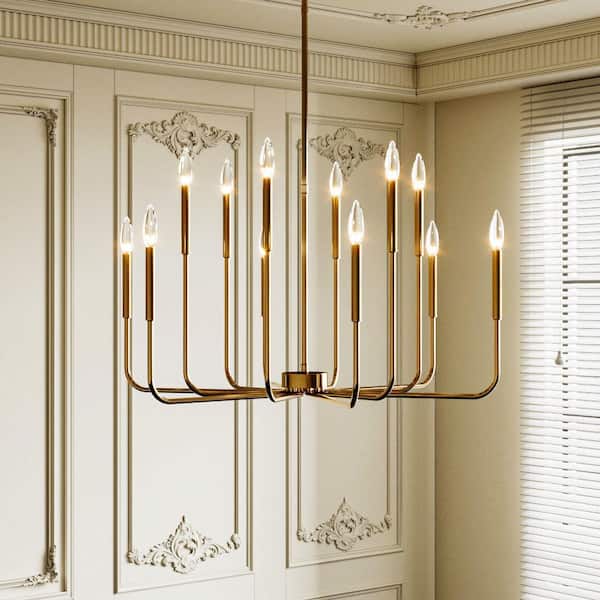 Maxax Boise 40 in. 12-Light Brass Candlestick Transitional