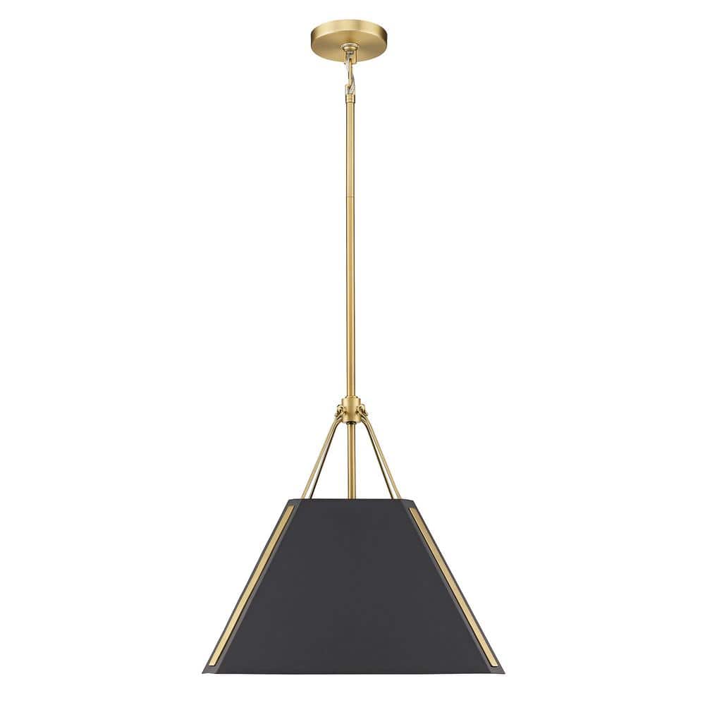 Ranik Brushed Champagne Bronze and Black 1-Light Pendant