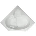 5 ft. Corner Drop-In Non-Whirlpool Bathtub in White