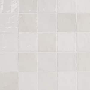 Kingston White 4 in. x 4 in. Glazed Ceramic Wall Tile (5.38 sq. ft./case)