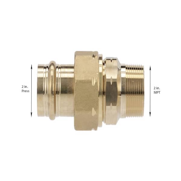 ProPress 2 in. Press x 2 in. MPT Zero-Lead Bronze Union