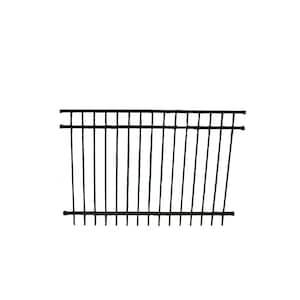 Cypress 4.5 ft. H x 6 ft. W Black Aluminum Flat Top and bottom Fence Panel Kit