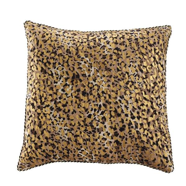 Home Decorators Collection 18 in. Leopard Print Square Pillow