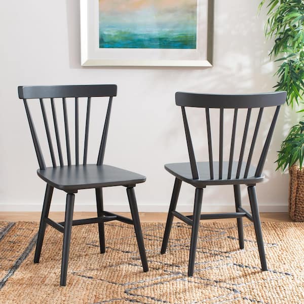 SAFAVIEH Winona Gray Spindle Back Dining Chair (Set of 2)
