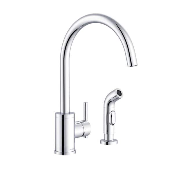 Gerber Parma Single HandleStandard Kitchen Faucet with Side Spray in Chrome