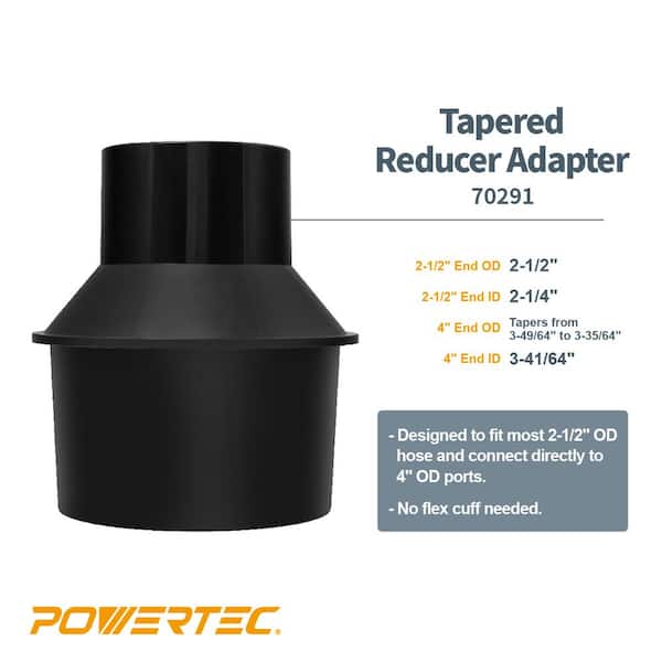 4" X 2 1/2" SHEET METAL REDUCER FOR DUST COLLECTORS 