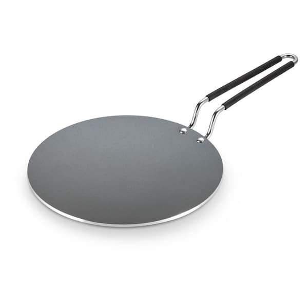 Utsava 10.5 in. Ceramic-Coated Non-Stick Stainless Steel Frying Pan Concave Tawa