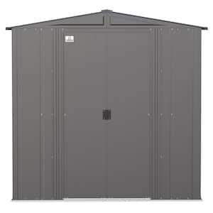 6 ft. x 6 ft. Grey Metal Storage Shed With Gable Style Roof 34 Sq. Ft.