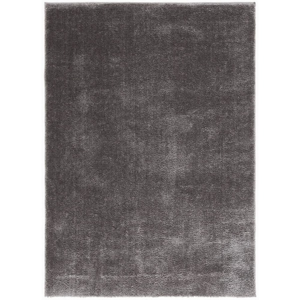 Penelope Shag 9 ft. x 12 ft. Gray Modern Solid Area Rug