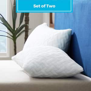 Shredded Memory Foam Pillows – Set of 2 – Moldable Shredded Memory Foam Fill