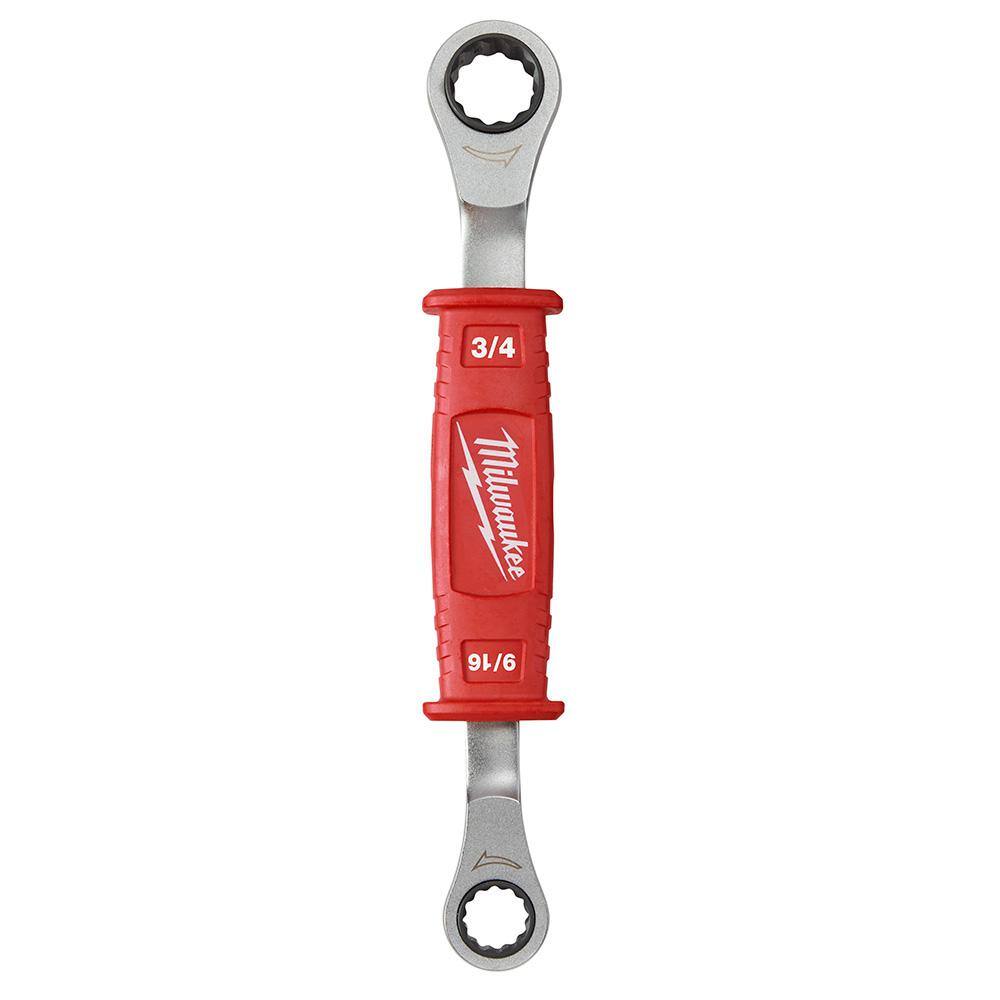 1 Details about    Ratcheting Lineman Insulated Wrench 3/8" & 7/16" 