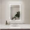 niveal Lumos 24 in. W x 36 in. H Rectangular Frameless LED Wall Bathroom Vanity Mirror in Silver LMV04-2436DF1