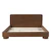 Wooden bed frame headboard and slat structure.