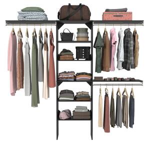 Style+ 73.1 in W - 121.1 in W Noir Basic Wood Closet System Kit