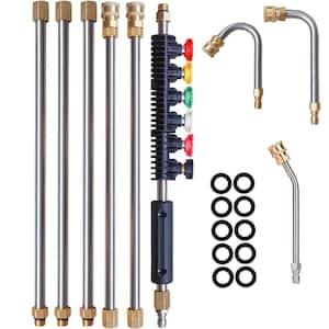 9-Pack 4000 PSI Pressure Washer Wand Extension, 1/4 in. Quick Connect Water Wand with 6 Nozzle Tips