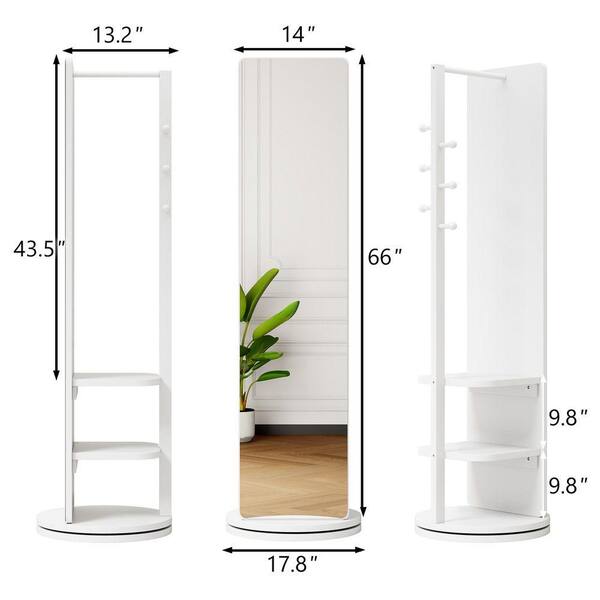 Miscool Avex White 17.8 in. W x 66 in. H Rectangle Wood Framed