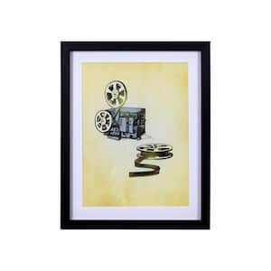 Movie Projector and Film Decorative Sign Framed Wall Art Under Glass