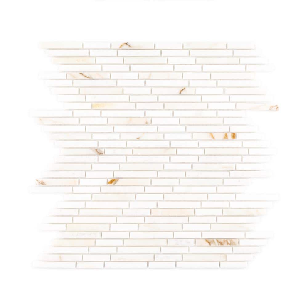 Lightspeed White/Gold 12.5 in. x 11.875 in. Chevron Polished Calacatta Thassos/Marble Mosaic Tile (10.30 sq. ft./Case) price history on PriceWatchPro