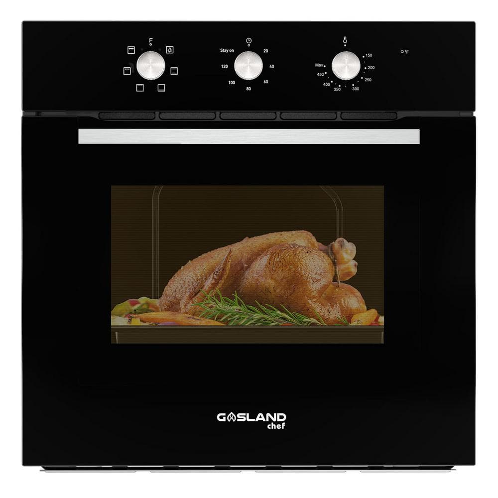 24 in. Single Electric Wall Oven Built-In in Black, CSA certified