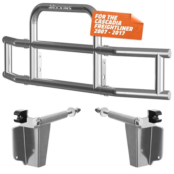 90-in. x 11.5-in. x 25.5-in. Steel Front Bumper Guard with Brackets for Freightliner Cascadia 2007-2017