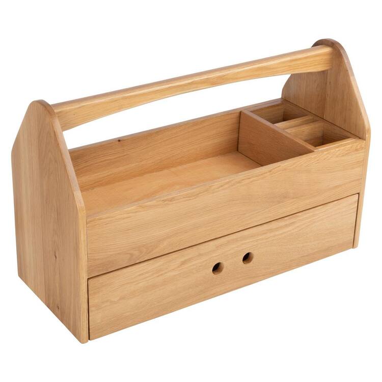 KINGS COUNTY TOOLS 22in L x 9in W Wood Tool Box Caddy