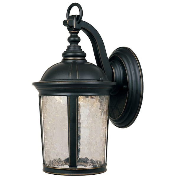 Designers Fountain Winston Aged Bronze Patina Outdoor LED Wall Lantern