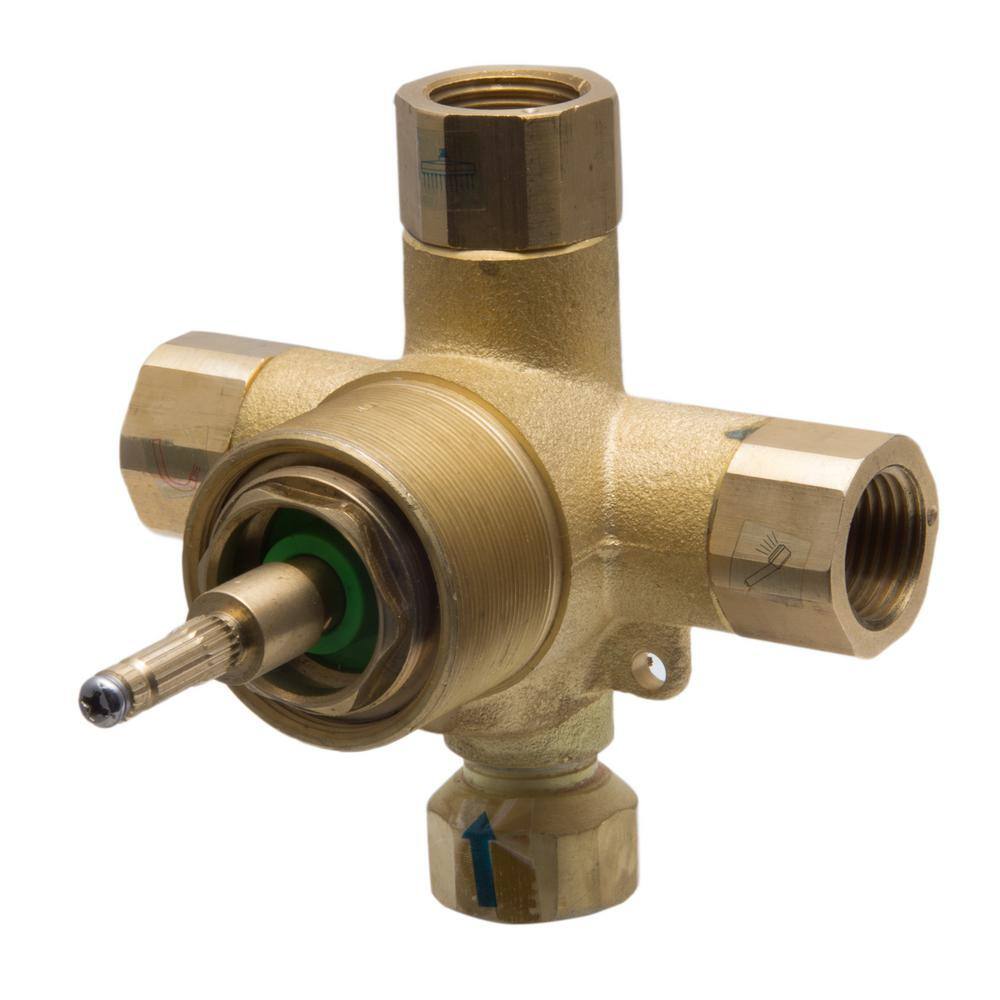 Polished Chrome Wall-Mounted Shower Diverter Knob