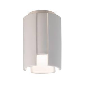 Radiance Collection 6.25 in. 1-Light Bisque Flush-Mount