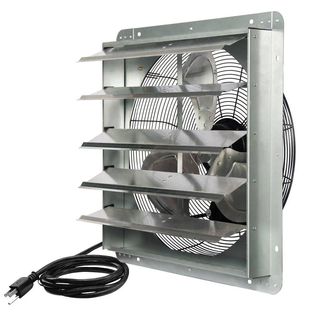20 in. Shutter Exhaust Fan with Power Cord, 3500CFM, Wall Mounted for Garages and Greenhouses Electric Powered Aluminum price history on PriceWatchPro