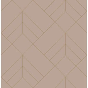 Sander Light Pink Geometric Wallpaper Sample