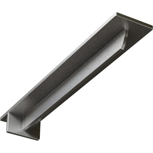 Ekena Millwork 18 in. x 3 in. x 2 in. Stainless Steel Unfinished Metal Heaton Bracket