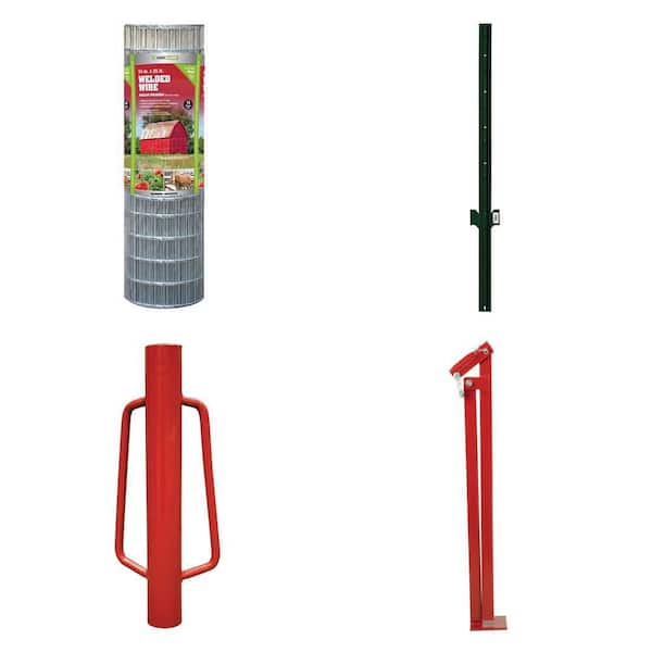 2 ft. x 25 ft. Welded Wire, 4 ft. U Post, 24 in. Driver and 38 in. Puller
