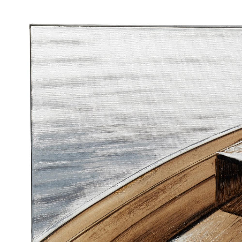 Large Brown and Blue Nautical Canvas Wall Art
