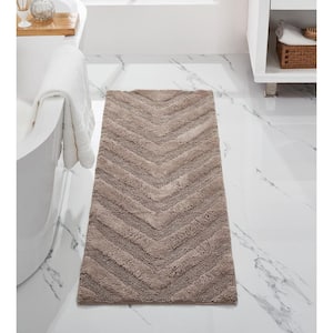 Hugo Collection 20 in. x 60 in. Gray 100% Cotton Runner Bath Rug