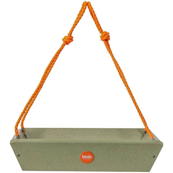 BIRDS choice Hanging Tray Bird Feeder Color Pop Collection in Fern Green Recycled Plastic
