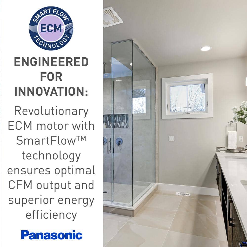 White Square LED Ceiling Mount Ventilation Fan