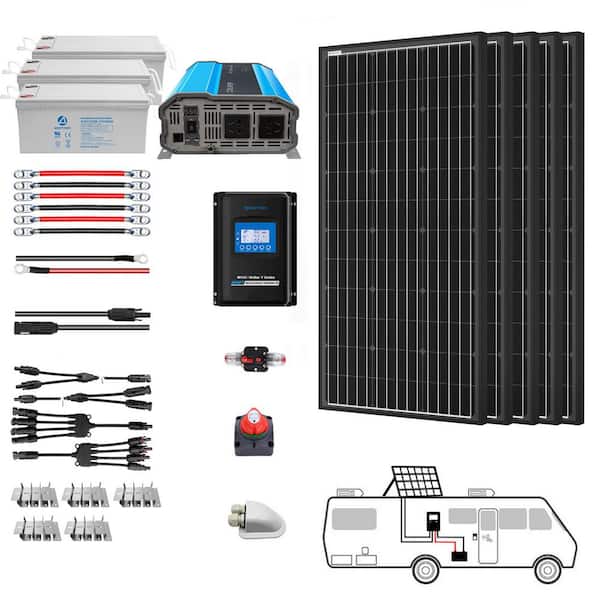6000w Solar Panel Kit Complete Solar Power Generator 100A Home 220v Grid  System 