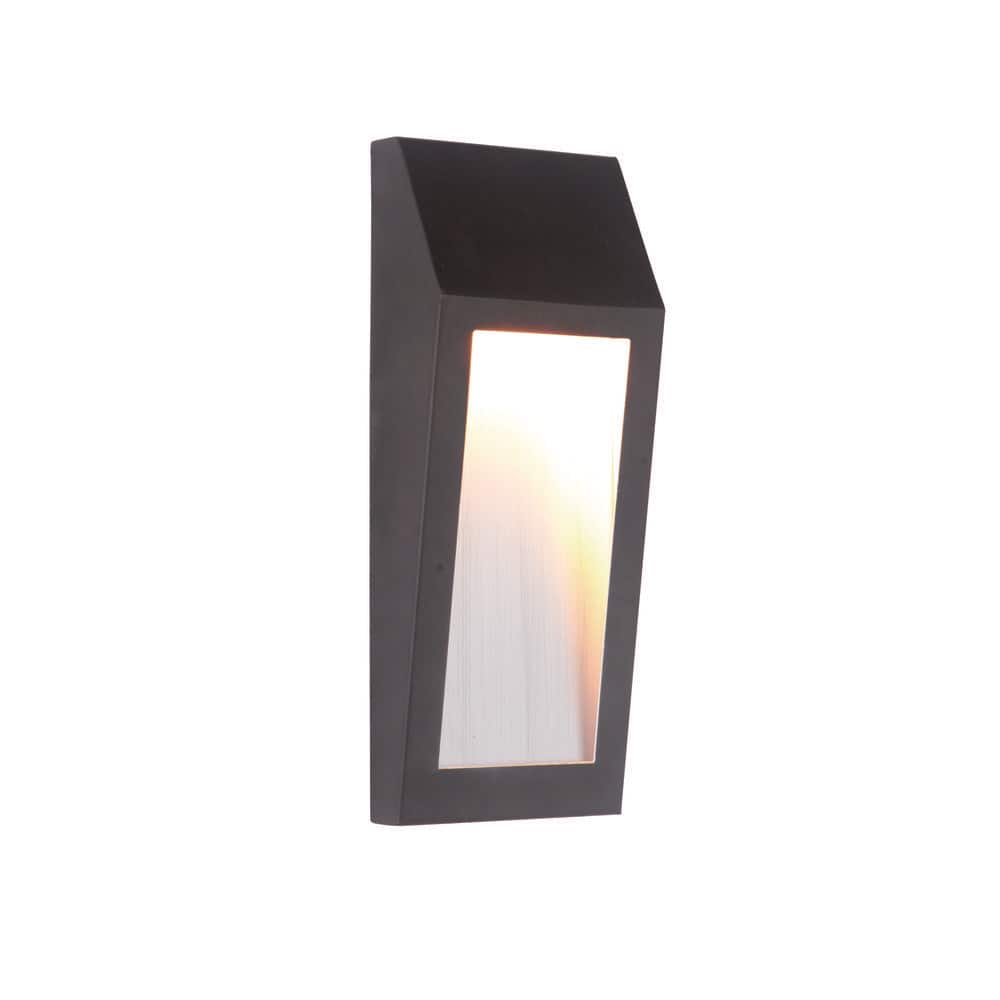 Modern Brushed Aluminum LED Wall Sconce, Dimmable, Oiled Bronze