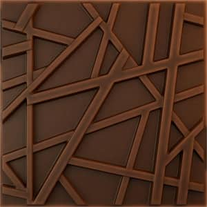 19-5/8"W x 19-5/8"H Evergreen EnduraWall Decorative 3D Wall Panel, Aged Metallic Rust (Covers 2.67 Sq.Ft.)