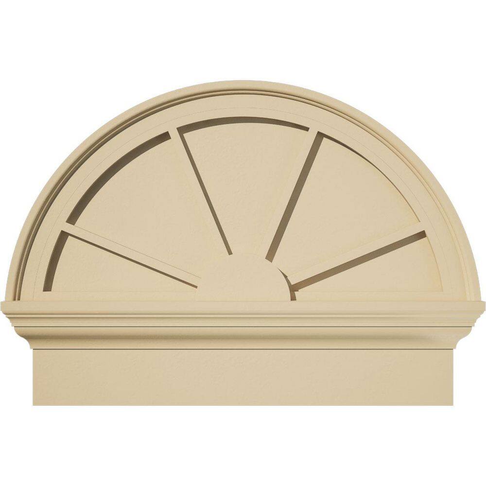 24-in W x 18-3/4-in H x 2-3/4-in P Half Round 4 Spoke Signature Urethane Combination Pediment, Primed Tan price history on PriceWatchPro