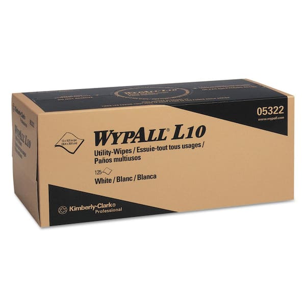 WYPALL L10 Towels POP-UP Box, 1Ply, 12 in. x 10-1/4 in., White, 125/Box, 18 Boxes/Carton