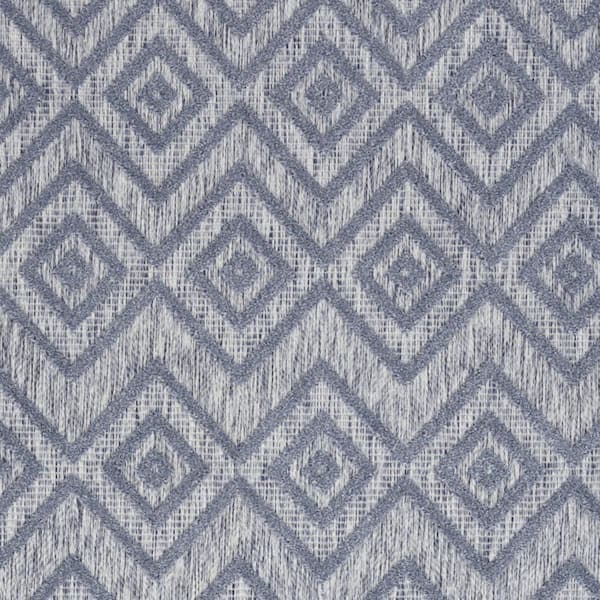Denim Blue 5 ft. x 7 ft. Woven Polypropylene, Polyester Indoor/Outdoor Area Rug