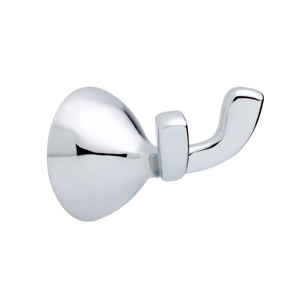 Delightful home depot towel hooks Delta Foundations Double Towel Hook In Chrome Fnd35 Pc The Home Depot